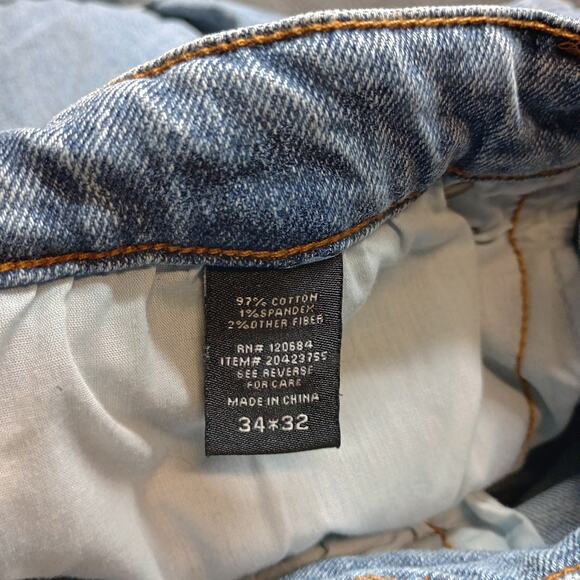 Hot Topic Men Wide Strap Leg Cotton Cargo Jeans 34x32 - Picture 5 of 12